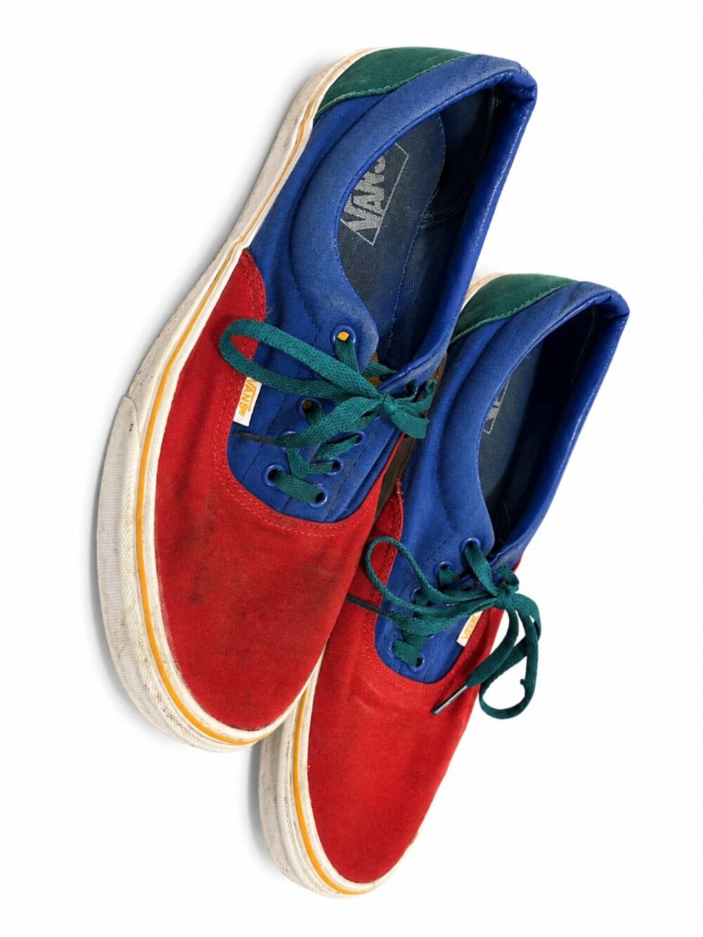 Vans Era Multicolor Colorblock Red Blue Green Canvas Sneakers Men’s Size 11